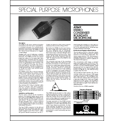 AT 849 specifications