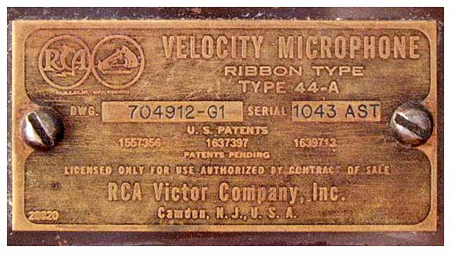 RCA Type 44-A plate