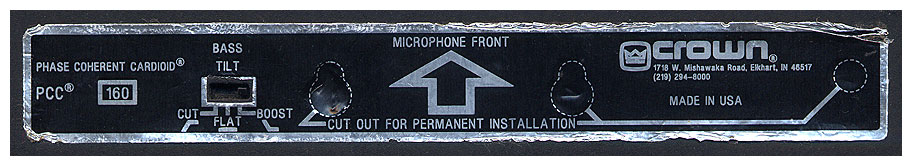The Crown PCC-160 label