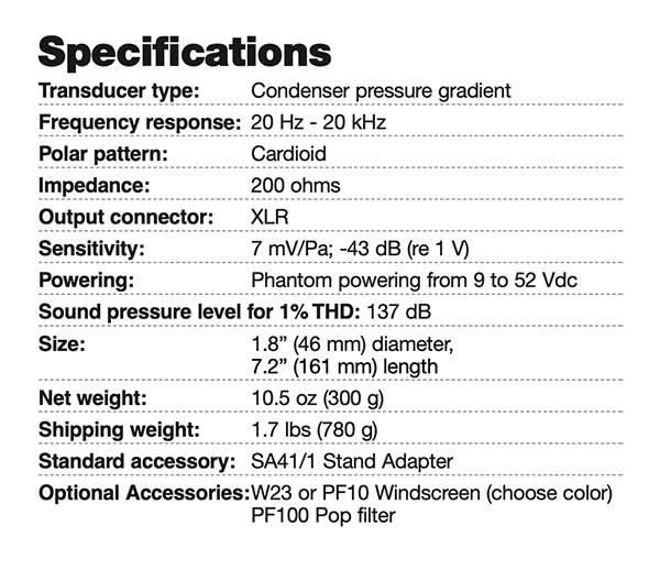 Specifications